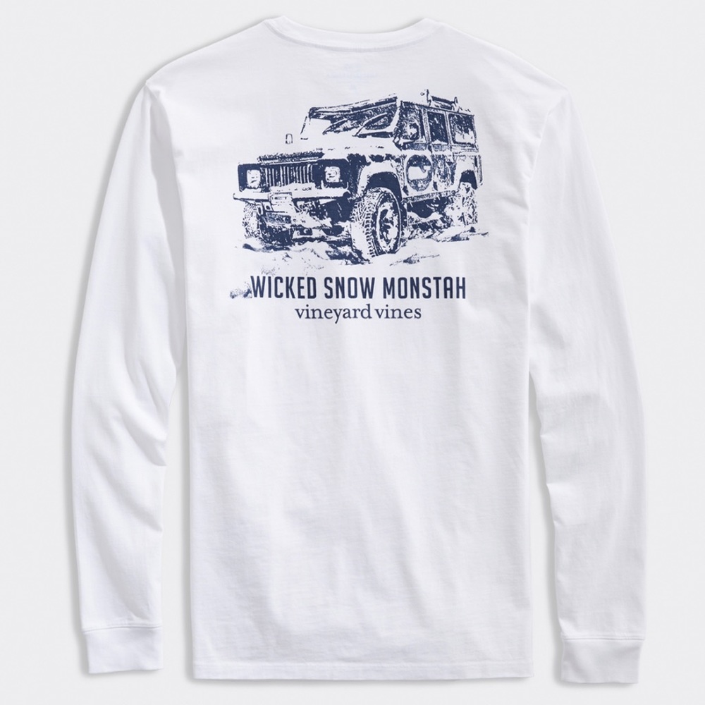 Vineyard Vines Wicked Snow Monstah Long Sleeve Tee